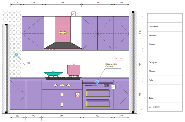 Printable Kitchen Design Layout Template