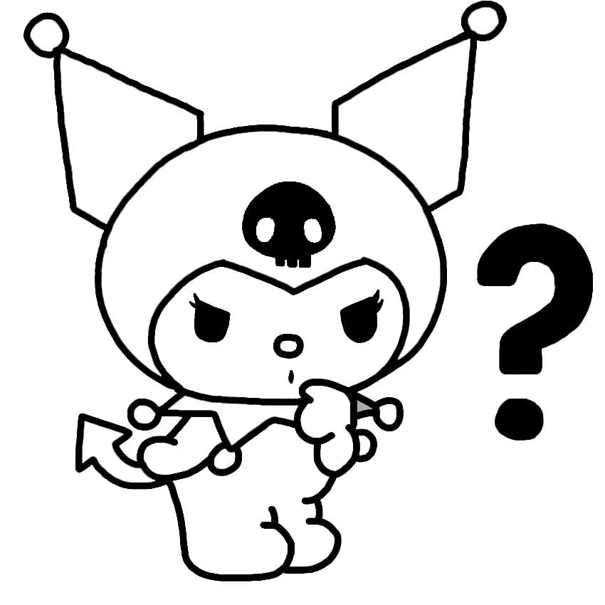 Printable Kuromi Coloring Pages
