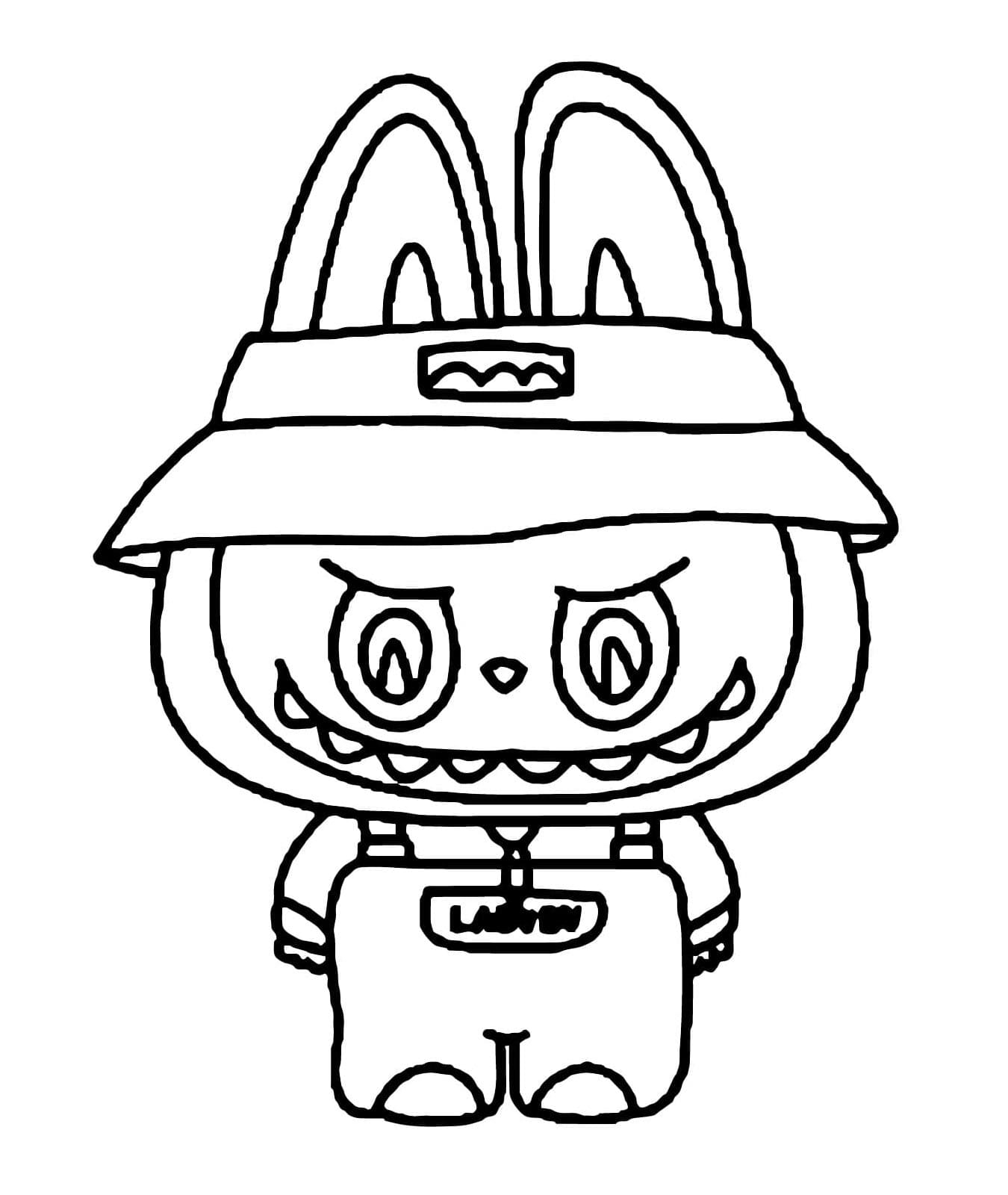Printable Labubu Angry Coloring Page Free Download And Print For You 