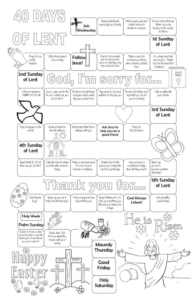 free lent activities for children