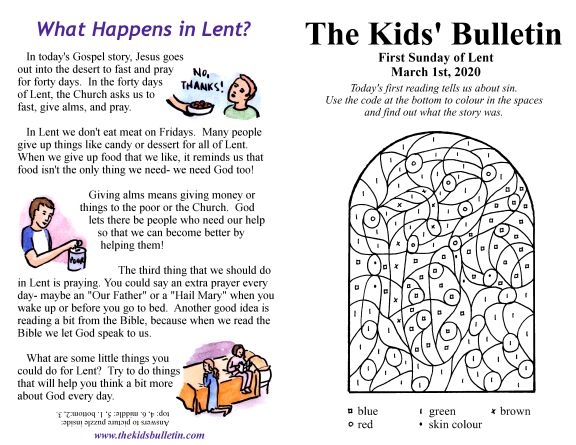 lent worksheets for kids