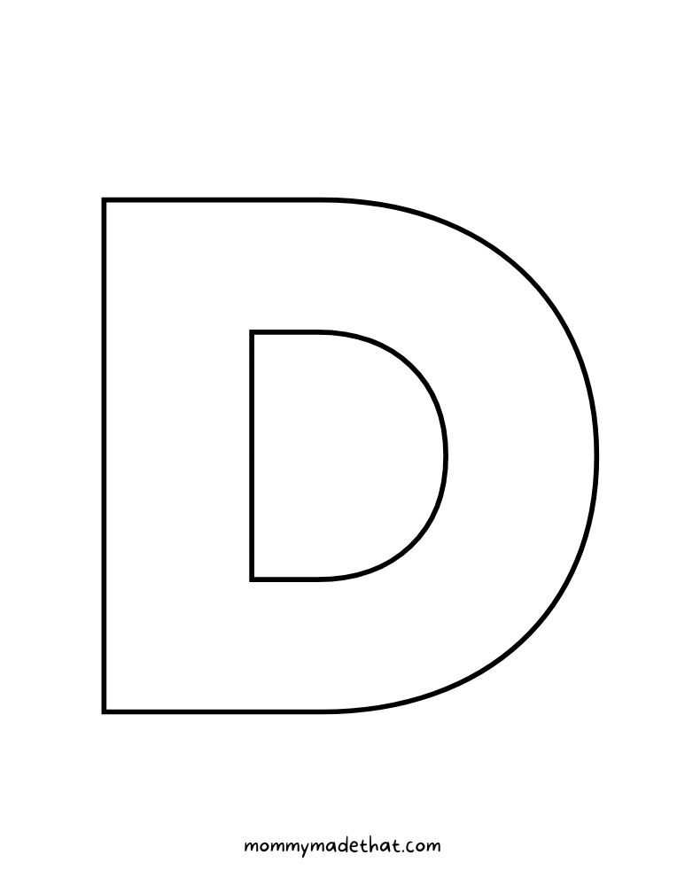 printable letter d for kids