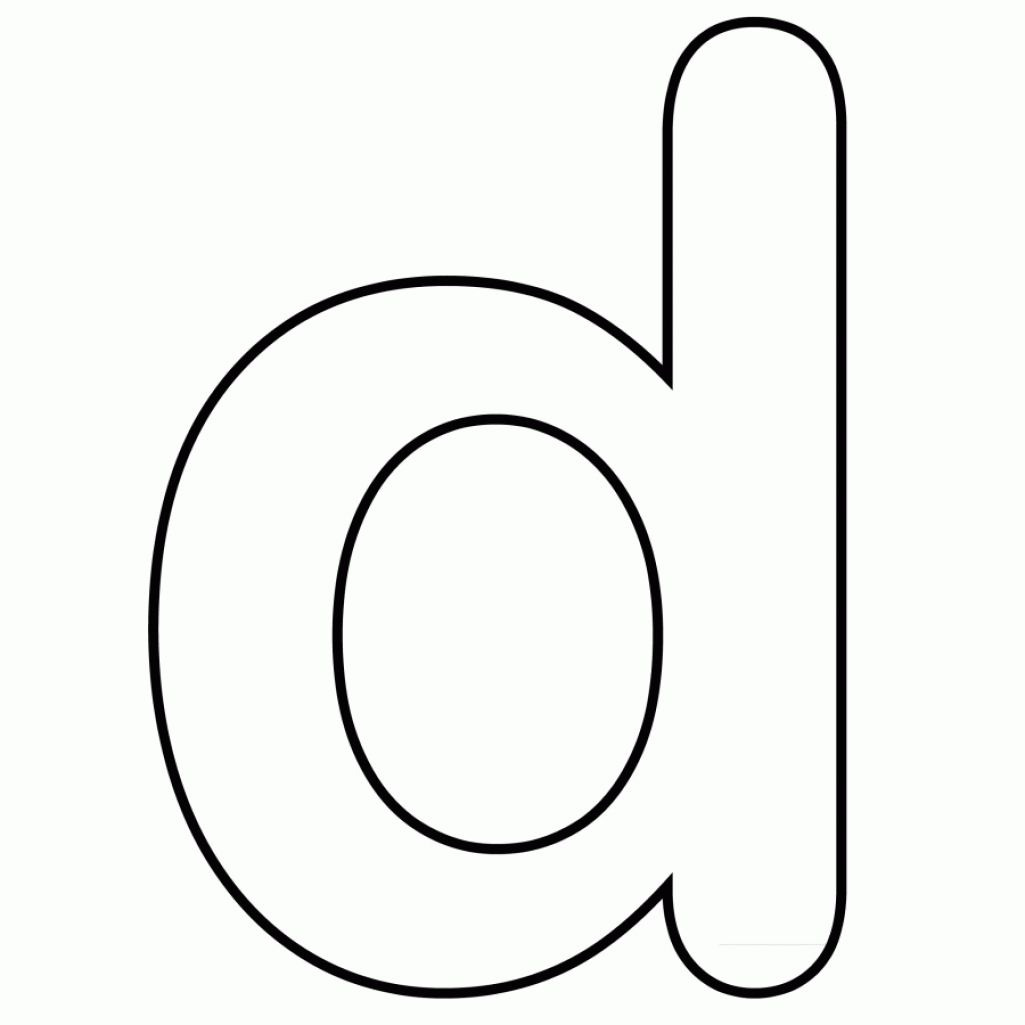 Printable Letter D Outline