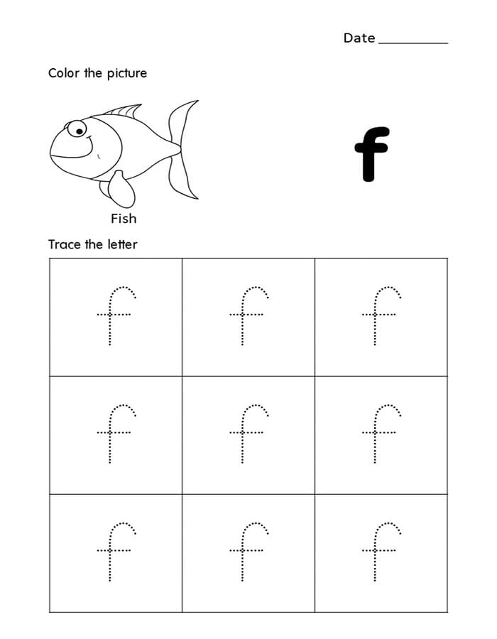 Printable Letter F Tracing Blank Free Download And Print For You 
