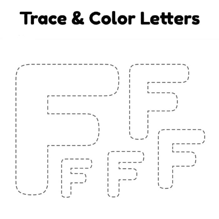 Printable Letter F Tracing Coloring Free Download And Print For You 