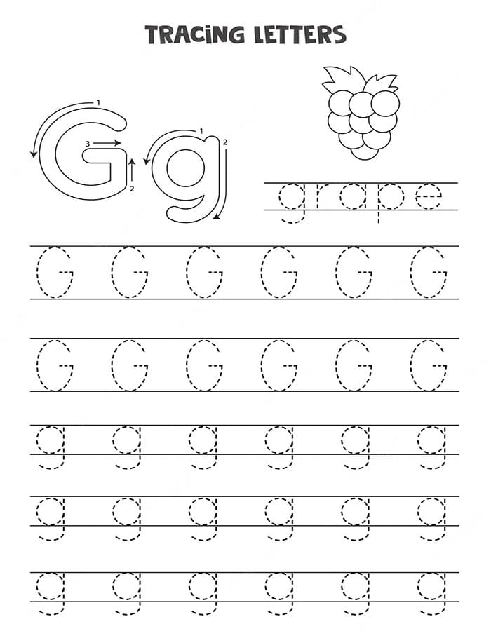 Printable Letter G Tracing Free Download And Print For You 