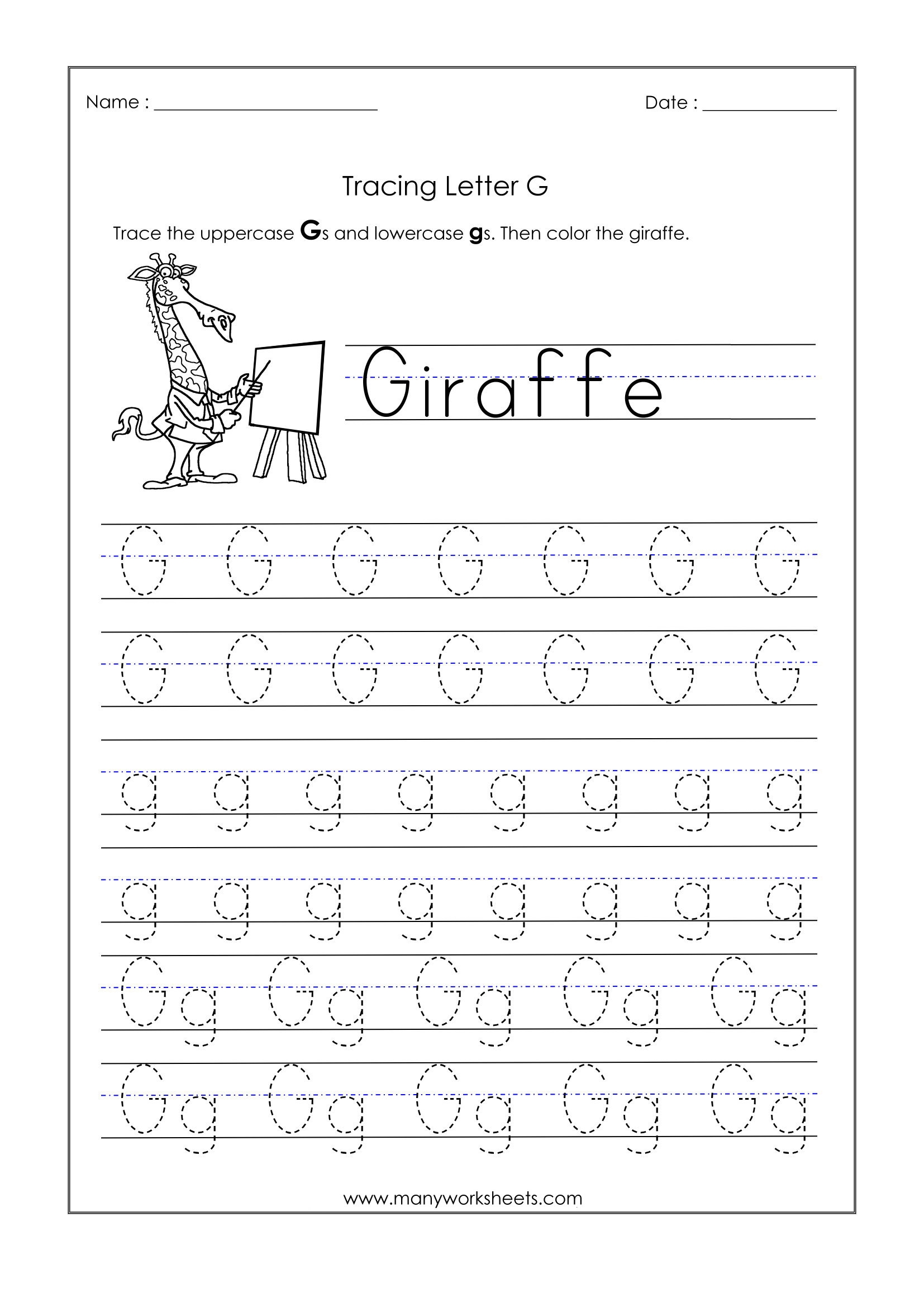 Printable Letter G Worksheets Printable Worksheets