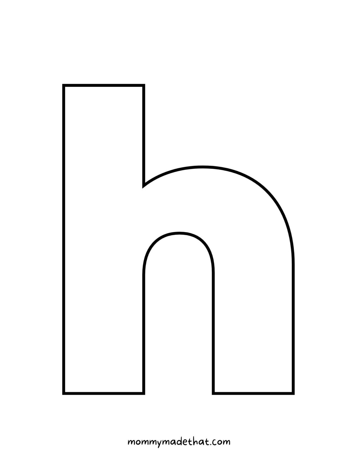 letter h free printable