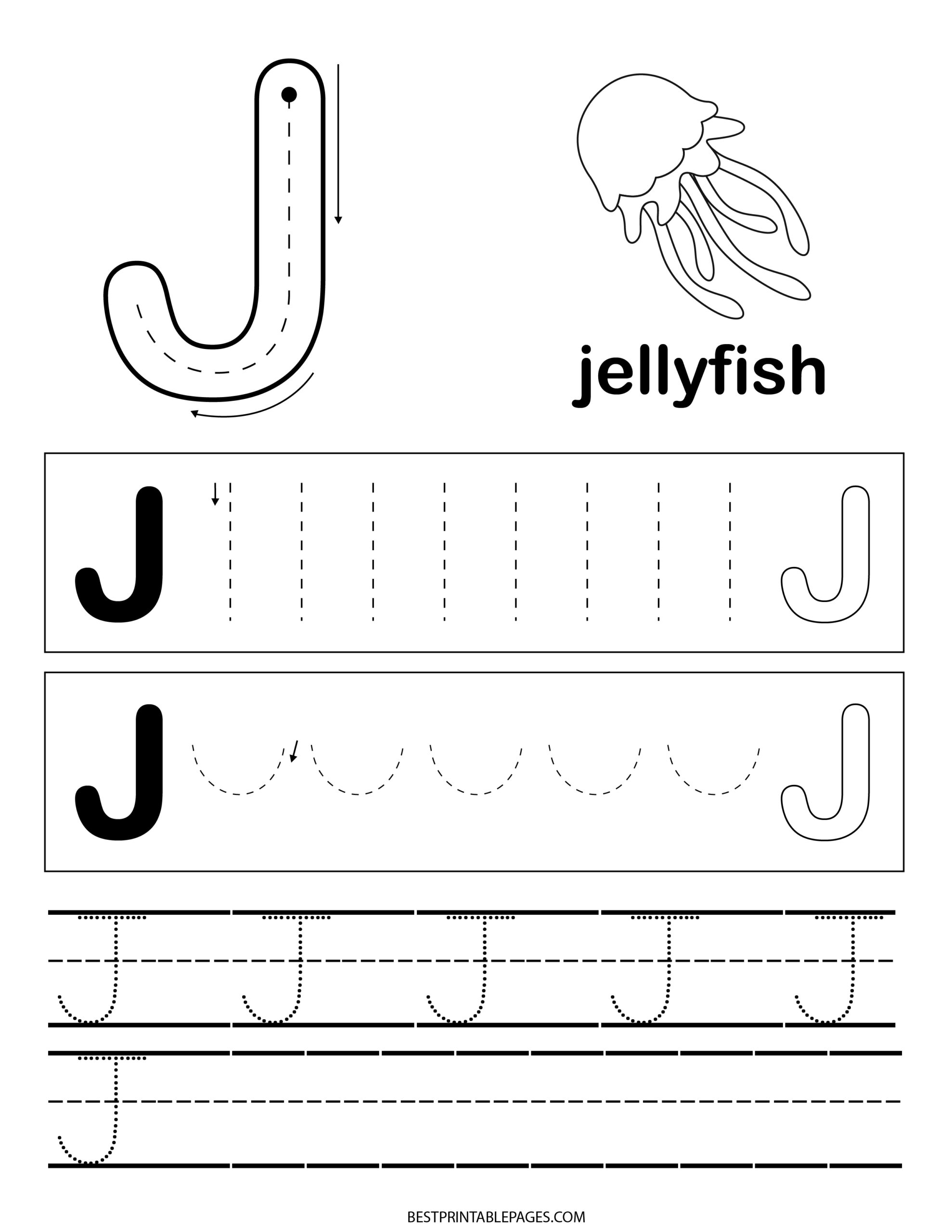 Printable Letter J Handwriting Worksheet SupplyMe Worksheets Library
