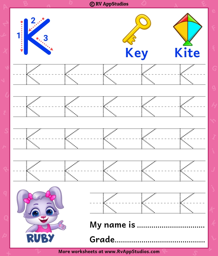 Printable Letter K Tracing Worksheet Tracing Worksheets 50 OFF