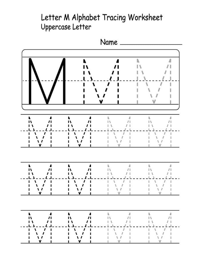 Printable Letter M Tracing Uppercase Free Download And Print For You 
