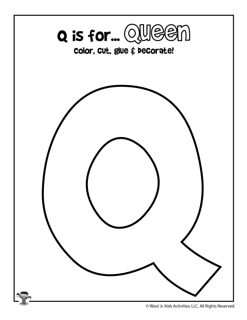 Printable Letter Q Craft Woo Jr Kids Activities Children 39 s Publishing