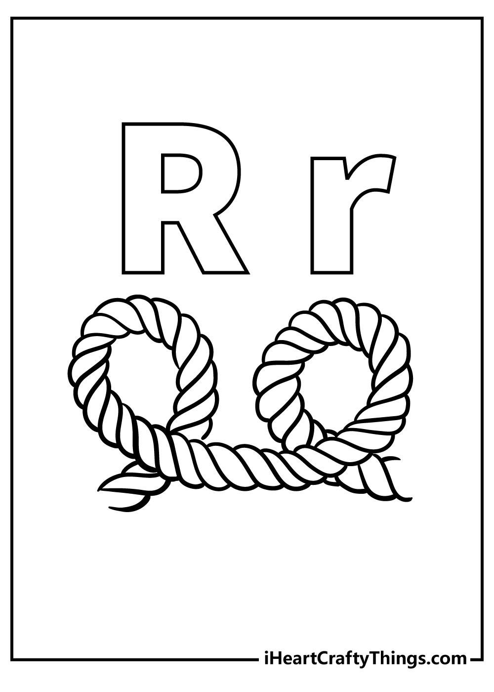 Printable Letter R Coloring Pages
