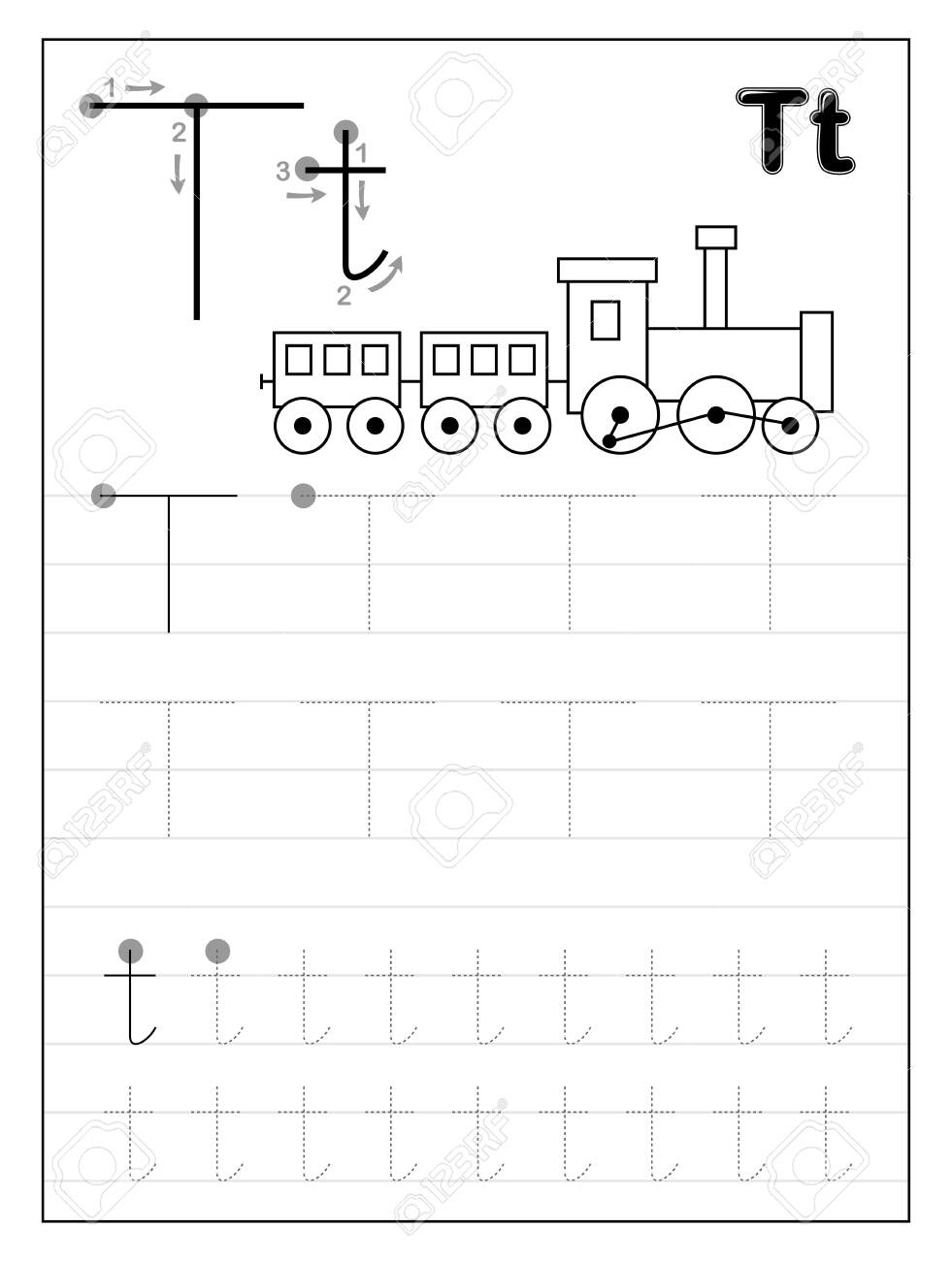 Printable Letter T Tracing Worksheets Letter Tracing Worksheets