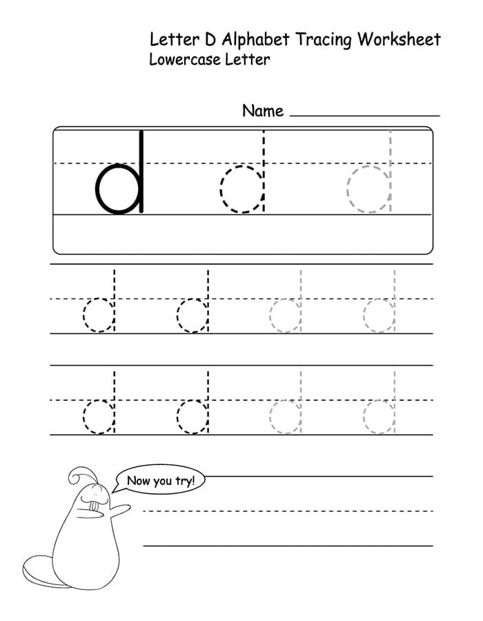 Printable Lowercase Letter D Tracing Free Download And Print For You 