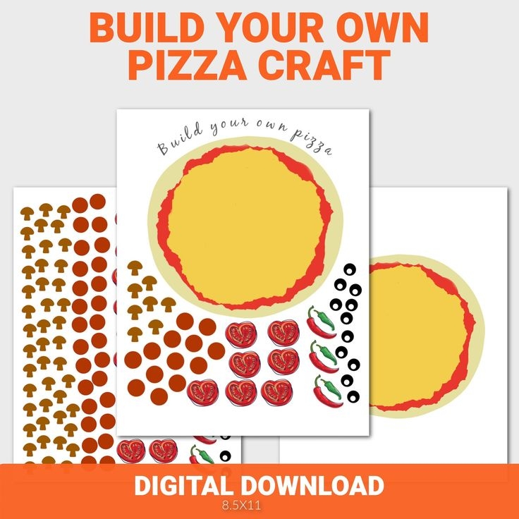 Printable Make Your Own Pizza Activity Cut And Paste Printable Pizza