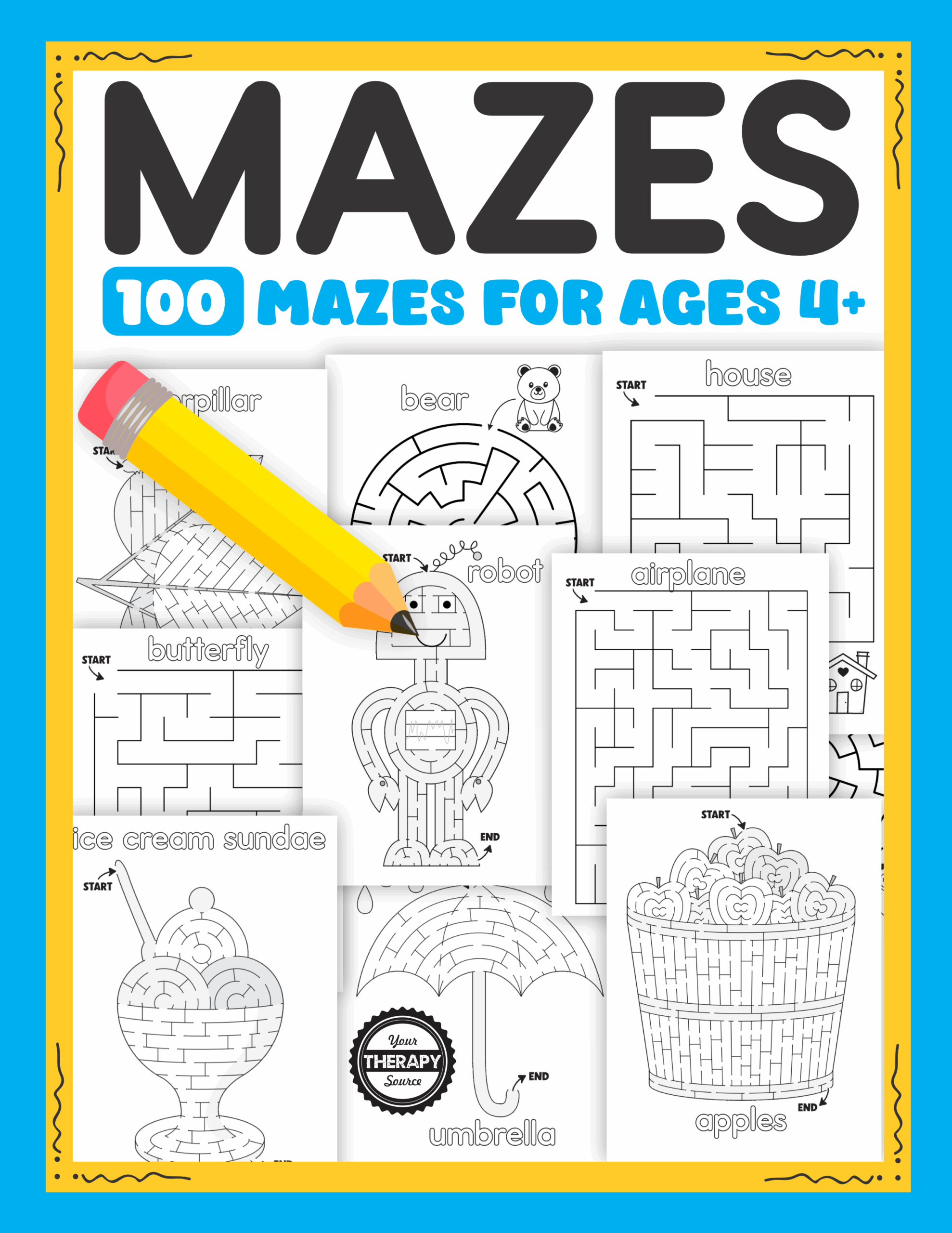 Printable Maze Book Your Therapy Source