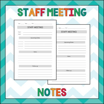 Printable Meeting Notes Template