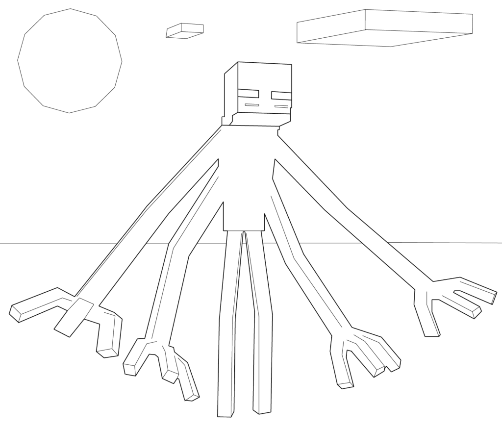 printable Minecraft coloring page