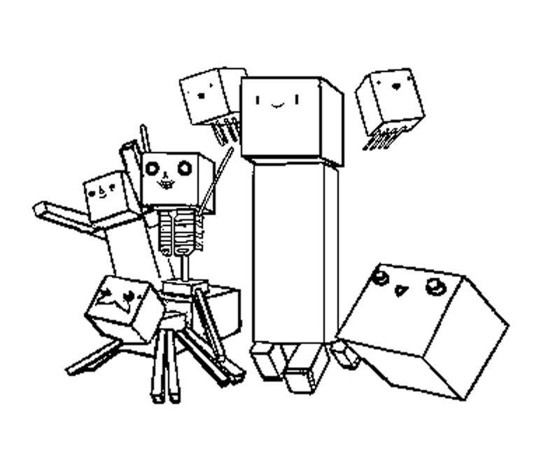 printable coloring pages of Minecraft