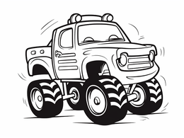 Printable Monster Truck For Coloring Coloring Page