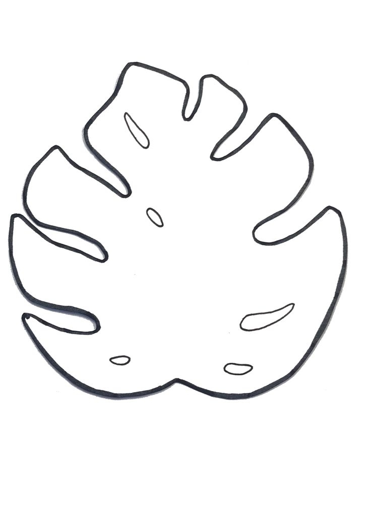 free printable monstera leaf template