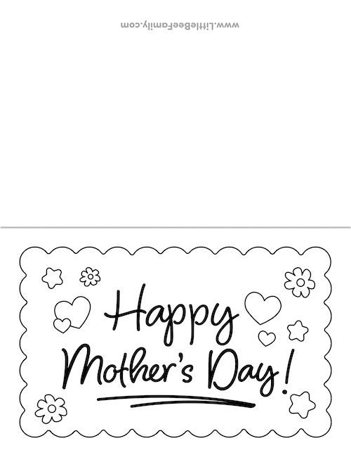 printable mother's day card craft