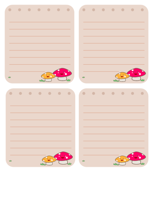 free printable note pads