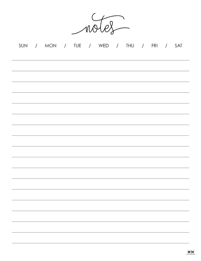 Printable Note Taking Paper Printable World Holiday Howtodoes