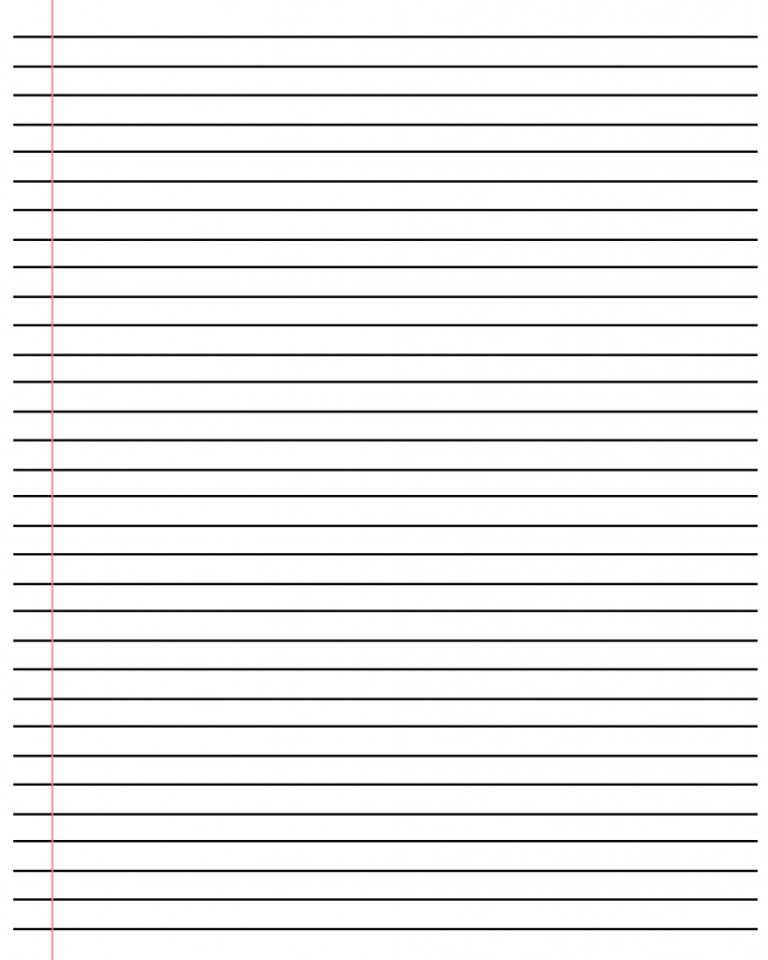 Printable Notebook Paper Template