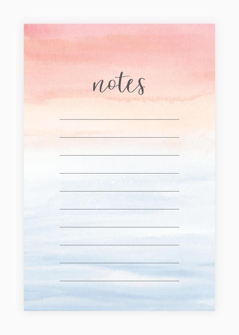 printable notepad template