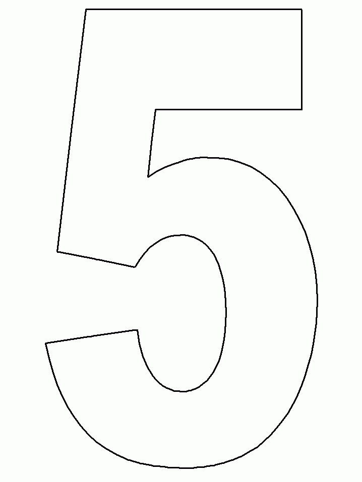 number 5 printable template