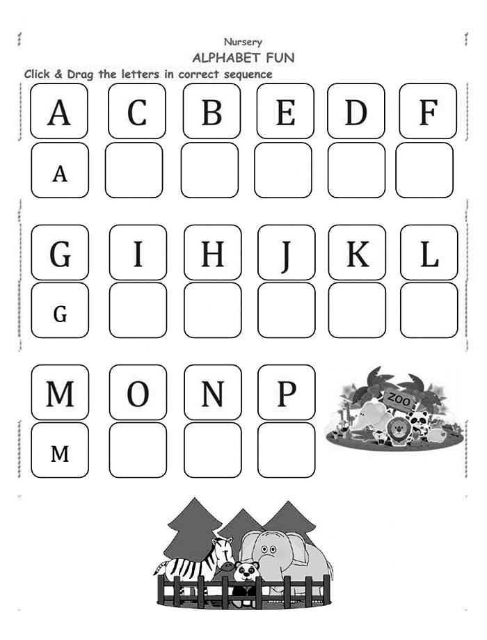 Printable Nursery English Worksheet Alphabet Free Download And Print