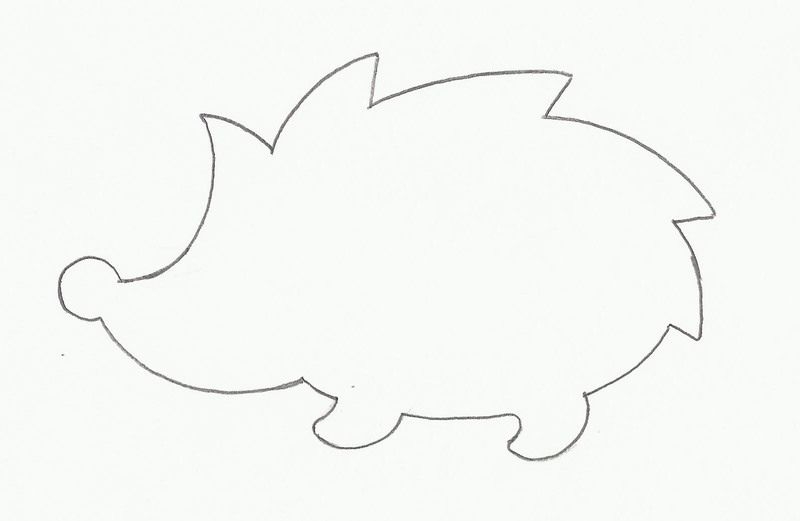 printable outline hedgehog template