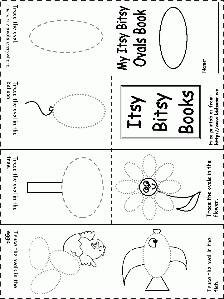 Printable Oval Shape Worksheets