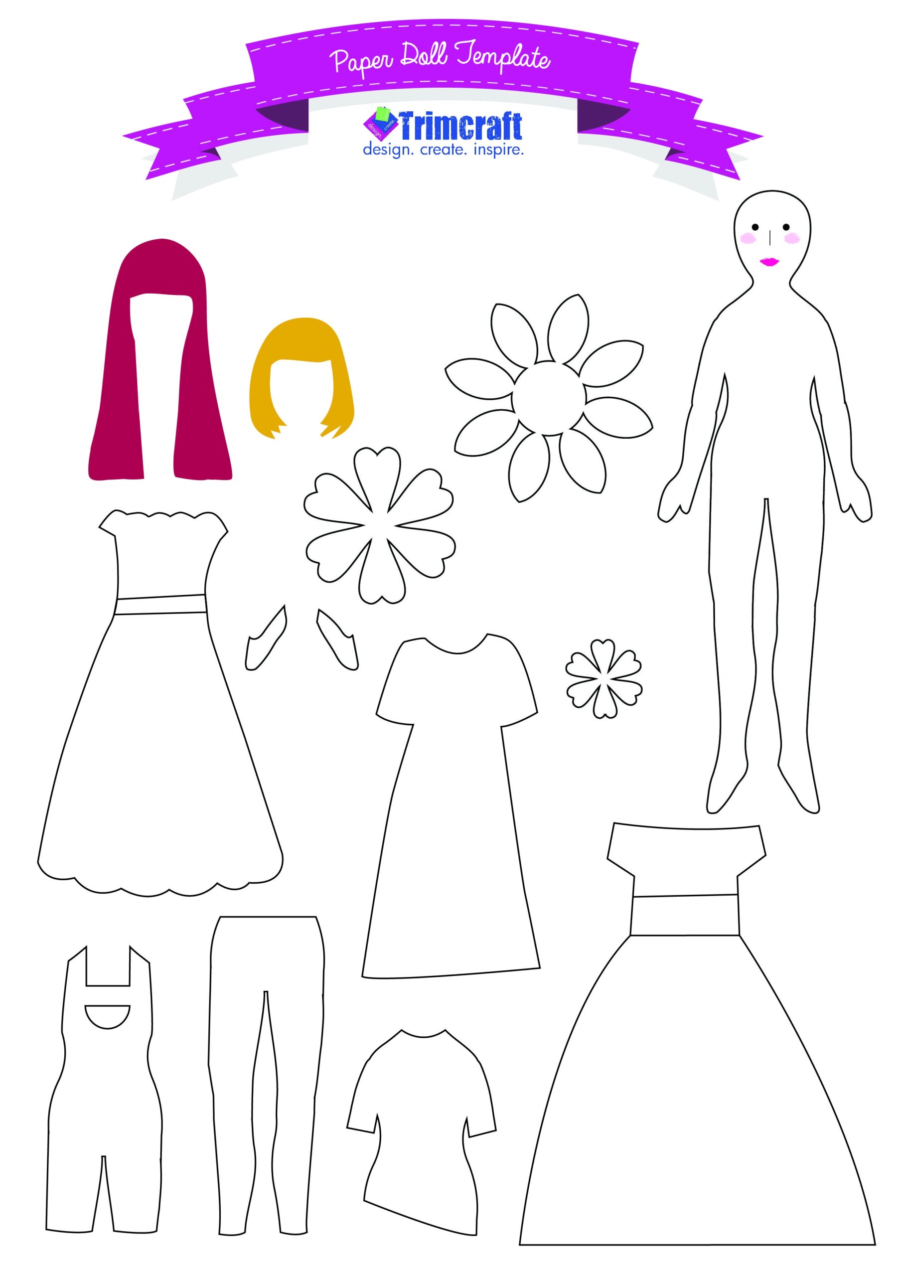 paper doll printable templates