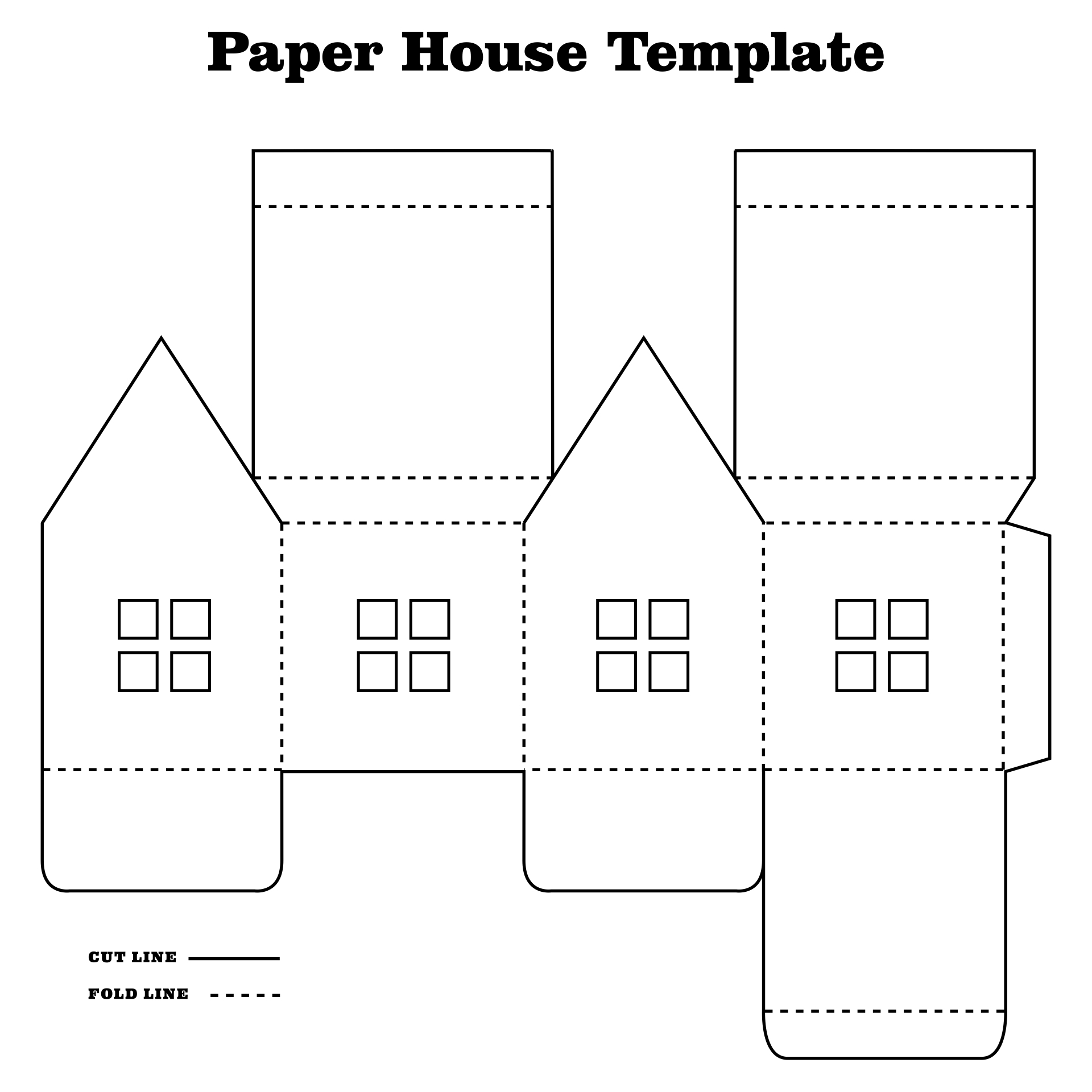 Printable Paper House Template Printable JD