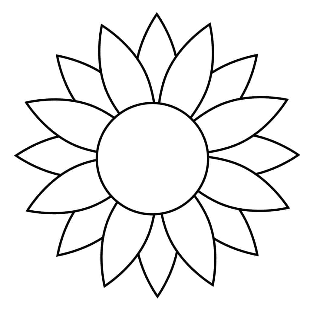 Printable Paper Sunflower Template Free Printable