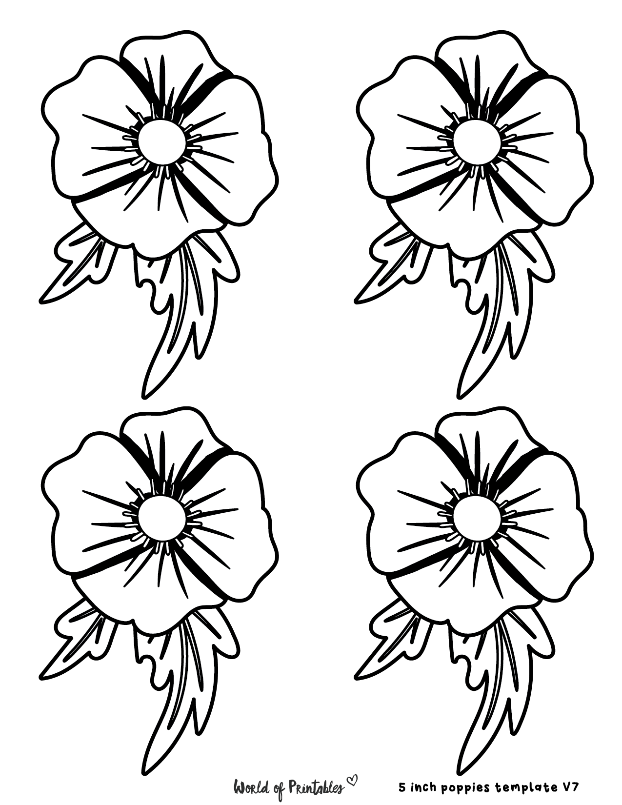 poppy template printable free download