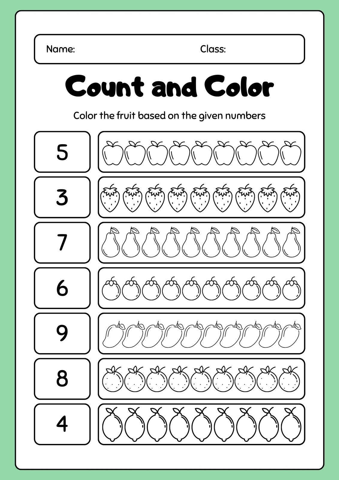 Printable Preschool Homework Sheets FREE Printables