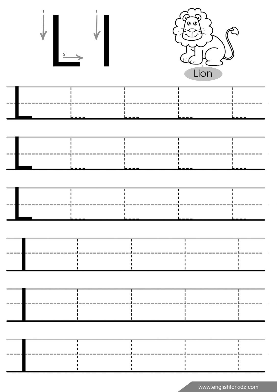 Printable Preschool Worksheets Letter L
