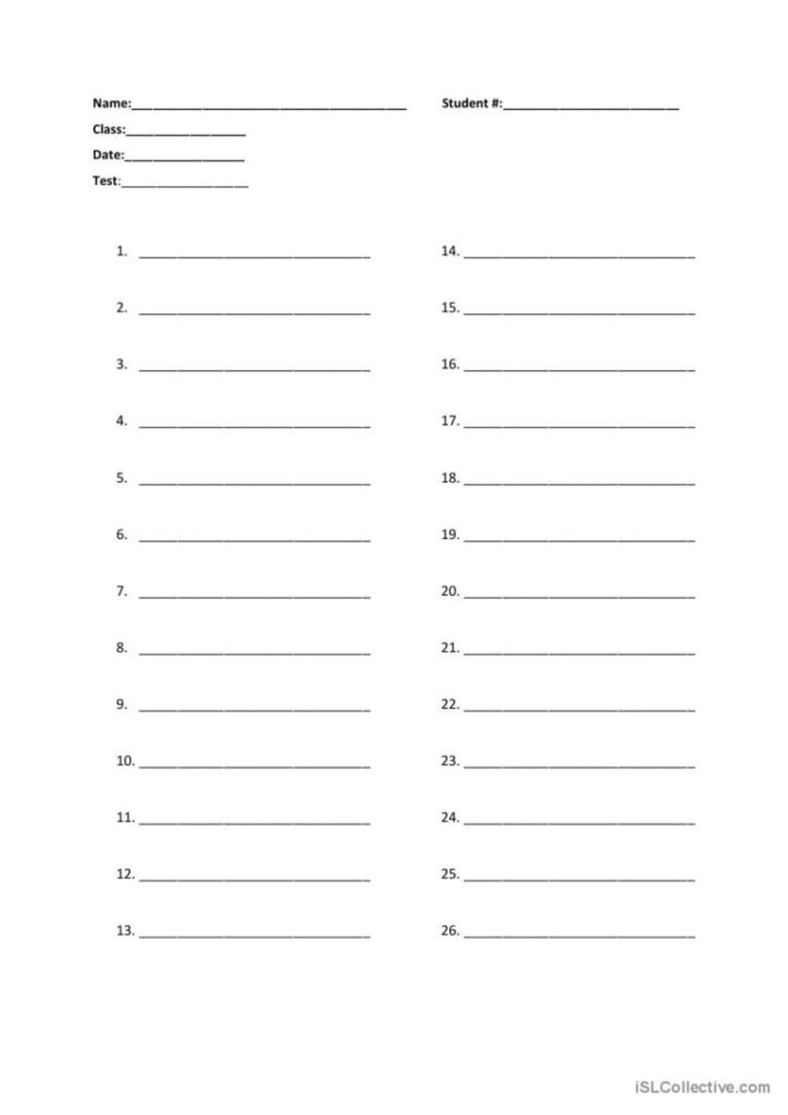 Printable Quiz Template Fillable Form 2025