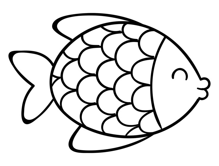 Printable Rainbow Fish Template Fish Template Rainbow Fish Template