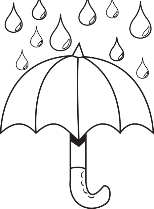 Printable Raindrops Coloring Home
