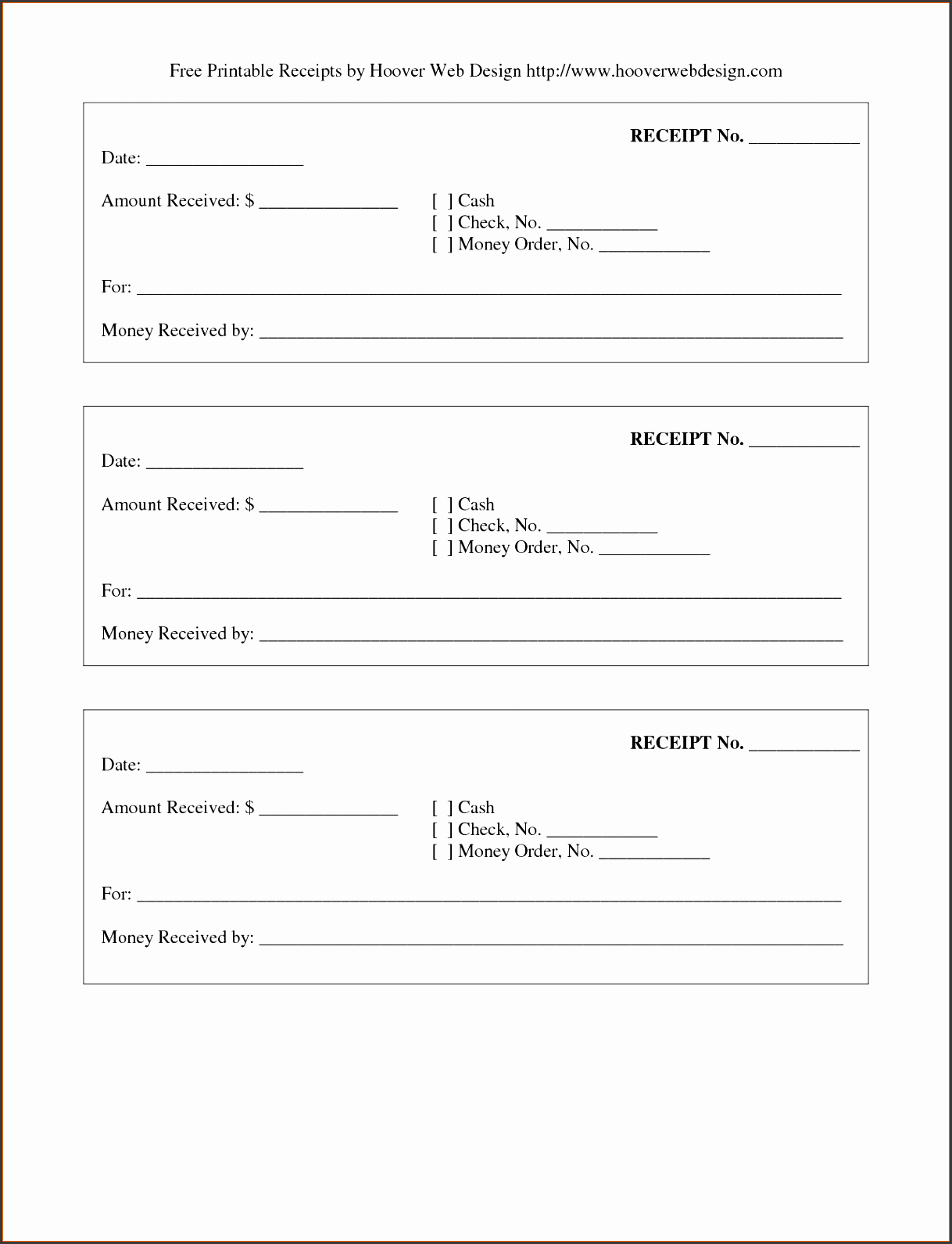 printable receipt template word