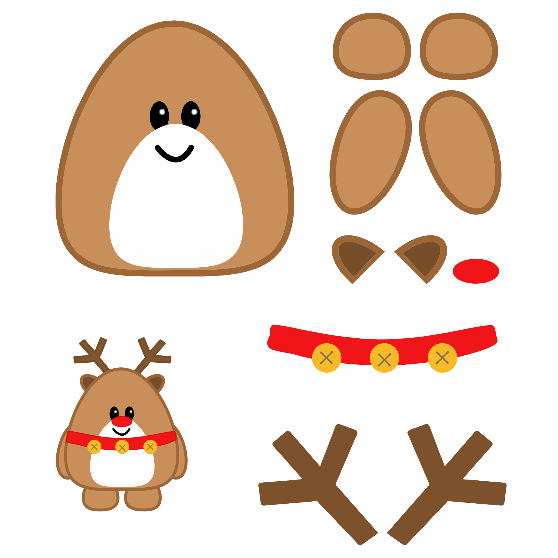 free printable reindeer pattern