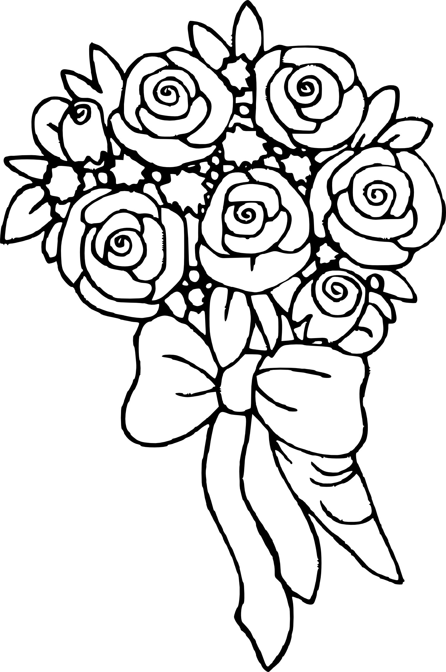 free printable color pages rose