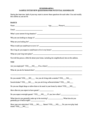 printable sample interview questions
