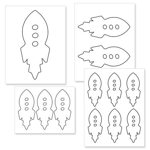 Printable Shape Rocket LintewsX