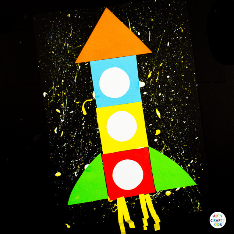 Printable Shape Rocket Template Fylader